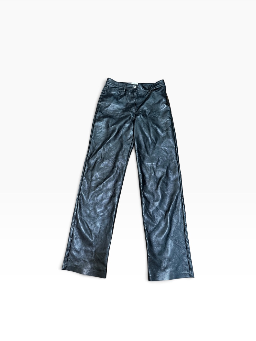 Wilfred aritzia faux vegan leather pants size 4 straight leg